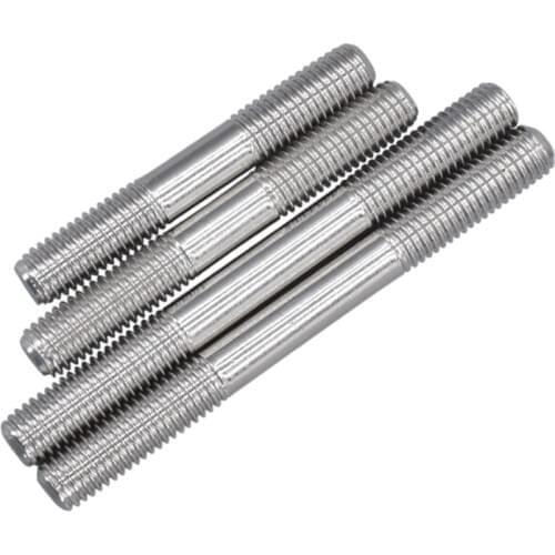 10pcs M3 M4 304 Stainless Steel Double End Screws Bolt Threaded Stud 20/25/30/40/50/60/70/80/90/100/110/120/130/140/150mm