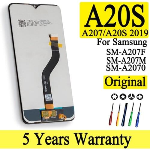 100% New SM-A207F/M SM-A2070 Lcd Display For Samsung Galaxy A20s Screen Digitizer Assembly Replacement Parts For Samsung A207