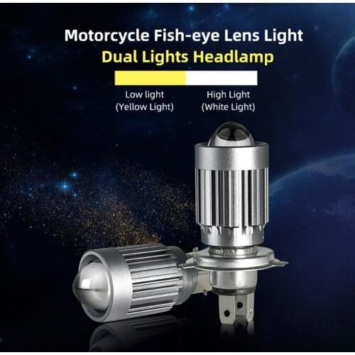 12V H4 BA20D Motorcycle LED Headlight Bulb Waterproof Bright High Low Hi Lo Beam Projector 20W Fog Lights 5000LM 6000K White