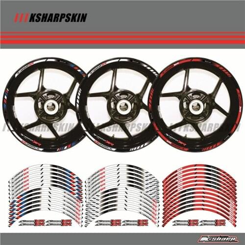 12 X Thick Edge Outer Rim Sticker Stripe Wheel Decals FIT BMW S1000XR s100 xr 17