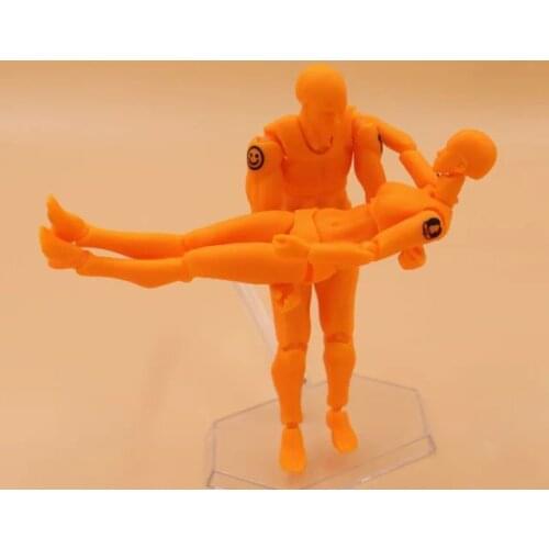 13CM Japanese Anime Figma 04 Archetype next Body She/He PVC Youth Orange Ver. 15th Anniversary Action Figure collectible model t