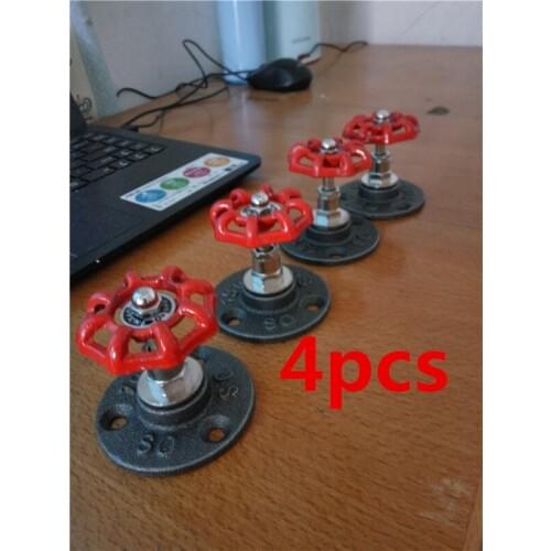 4PCS Base Diameter:6.5cm American Cabinet Handle Iron Retro Old Industrial Style Flange Base Furniture Hook Hangers