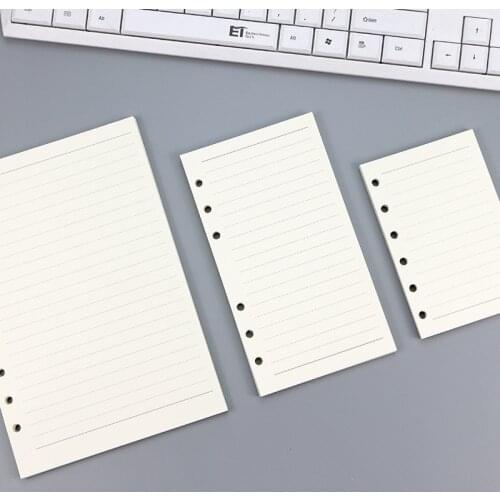 45sheets High Quality Ring Binder Notebook A5 A6 A7 Insert Refills 6 Holes Loose Leaf Spiral Diary Planner Inner Core 100g Paper