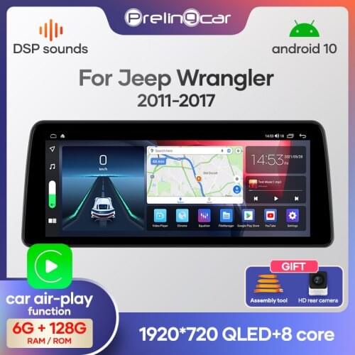 12.3 inch For Jeep Wrangler 2011-2017 Android 10 Car Radio Stereo Receiver Auto Video Player Multimedia Navigation GPS