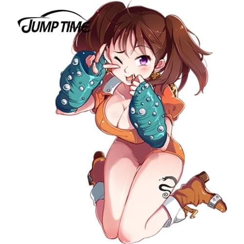 JumpTime 13cm x9.1cm Car Motorcycle Decal Nanatsu no Taizai Diane Hot Anime Girl Car Stickers Rear Windshield Car Styling Racing