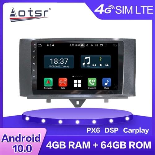 Car Android DVD Player For Mercedes-Benz SMART 2011-2014 Multimedia Radio Stereo PX6 Car GPS Navigation 4G LTE WIFI BT Head Unit