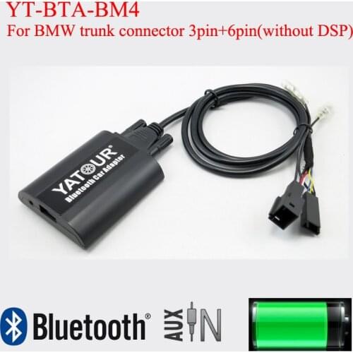 Yatour car audio Bluetooth adapter for BMW trunk connector 3pin+6pin radio