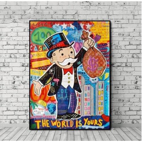 Free Shipping handmade graffiti pop art oil painting Wall art pictures painted for bedroom Home Decor