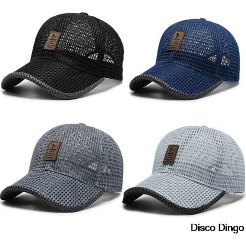 Summer Breathable Mesh Baseball Cap mens quick-drying Hat Blue Gray Black
