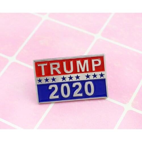 Personal Creative Punk Style TRUMP Icon Enamel Brooch 2020 TRUMP Punk Style Icon Pin Male and Female Denim Jewelry