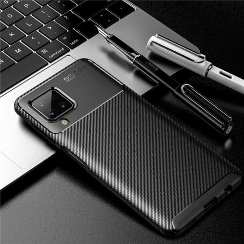 Carbon Fiber Case For Samsung Galaxy A12 Case A21S M31S A31 A41 A42 M21 M31 M30S Cover Soft Phone Bumper For Samsung A12 Funda
