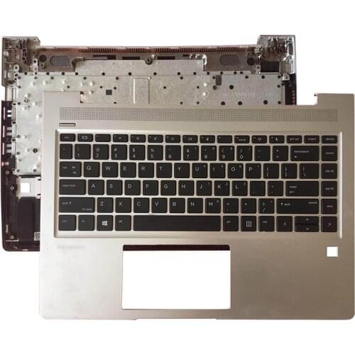 For HP Probook 440 445 G6 Sliver L44589-001Laptop Palmrest Upper Case US Keyboard