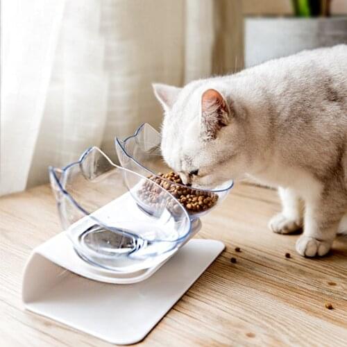 Food and Water Bowls For Cats Dogs Non-slip Cat Bowls Double Bowls With Stand Accessories Pet Feeders Pet Products Cat Bowl
