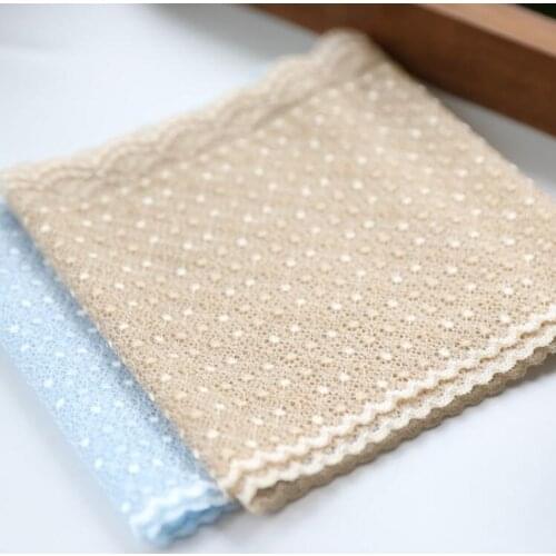 1 Meter Hot Sale Blue Skin 17cm Width Pretty Embroidery Bridal Voile Elastic Lace Trim Trimming Craft