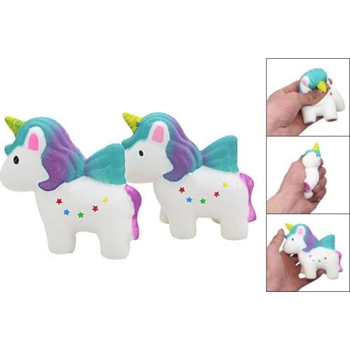 Kawaii Colorful Unicorn Simulation Doll Bread Scented Slow Rising Soft Squeeze Toy Stress Relief for Funny Kids Gift