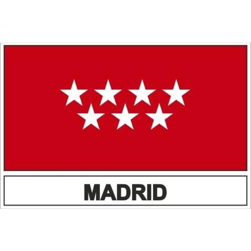 Creative Sticker Flag Madrid for Motorcycle Laptop Car RV SUV Wall Stickers