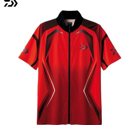 Daiwa Clothing Fishing T Shirt Summer Quick Drying Breathable Anti UV Sun Protection Fishing Clothes Short Sleeve Fishing Shirts