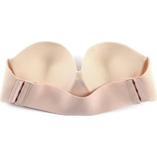 Hot Women Magic Push Up Bra Strapless Underwired Back Band Closure Bras New