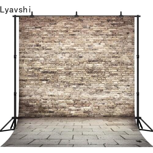 Lyavshi vintage Brick wall Floor Studio Portrait Photo Backgrounds Thin Vinyl Photo Backdrops Newborn Photocall