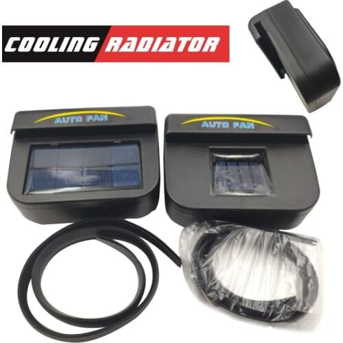 Small Solar Powered Car Window Auto Exhaust Fan Air Vent Cooler Radiator Universal Vehical Windshield Cooling Fan Use For Summer