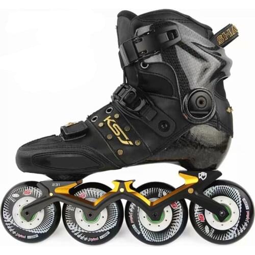 JK Original SEBA KSJ Shadow Professional Slalom Inline Skates Carbon Fiber Roller Skating Shoes Sliding Free Skating Patines