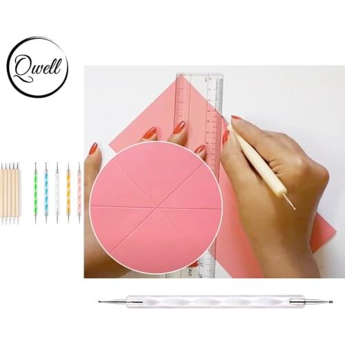 Qwell 5pcs/set Embossing Stylus Tool Double Ends for DIY Card Fine Line Shims Scrapbooking Making Template 2021