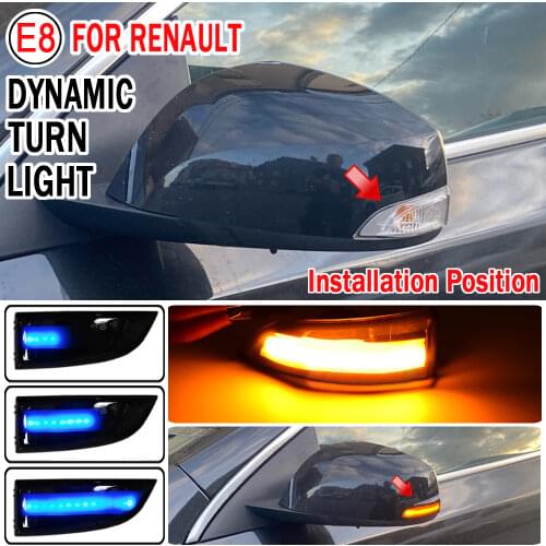 For Renault Megane MK3 Scenic Fluence Latitude Laguna Dynamic Turn Signal Light LED Side Mirror Sequential Indicator Blinker