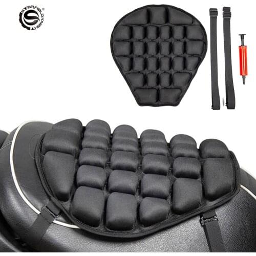 Universal Motorcycle Seat Cover Lycra Gel Shock Absorption Mat Motorbike Scooter Soft Air Cushion Motor Bike Seat Cover Black