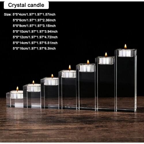 European high-end crystal candle holder Romantic candlelight dinner modern European religious crystal candle holder decoration
