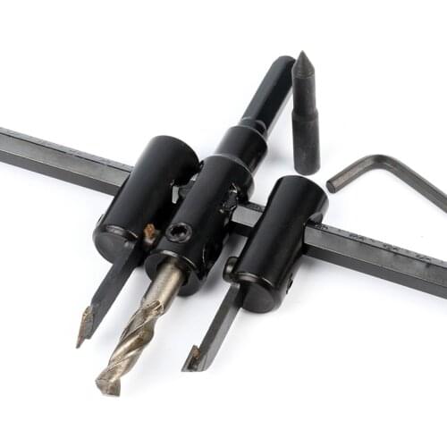 1 Set 30-200mm Drill Bit Adjustable Wood Drywall Circle Hole Drill Cutter Bit Saw Circle Hole Saw Cutter