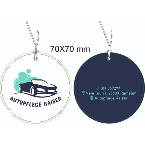 1000 Piece Custom Print Car Air Freshener Promotion Auto Scent Advertısıng Promotion Publicity Car Maintenance Gas Station