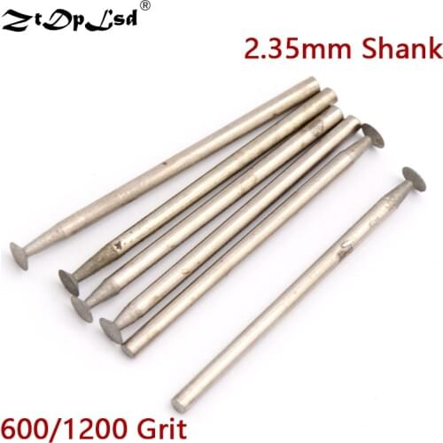 1X H Needle Diamond Burs Rotary Sintered Abrasive Grinding Head Accessories Bits Set Coated Mounted Burr Lapidary Stone Gemstone