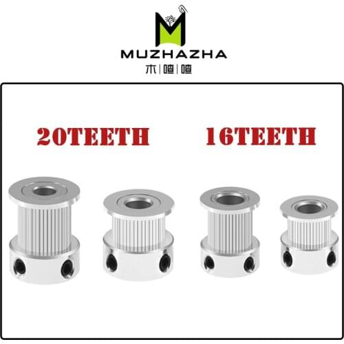 5pcs/lot 3D Printer GT2 20Teeth 16 teeth 20 Teeth Bore 5mm/8mm Timing Alumium Pulley Fit for GT2-6mm Open Timing Belt