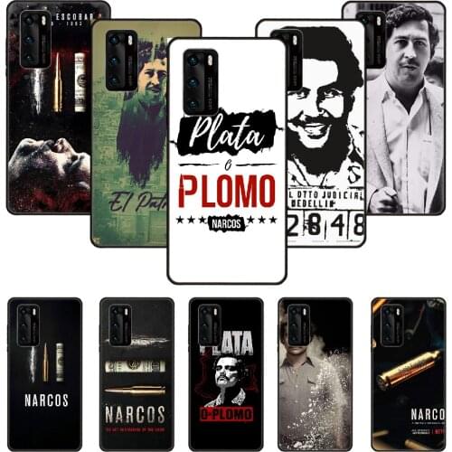 Phone Case For Huawei P20 P30 P40 P Smart Z + P10 Mate 30 10 20 Lite Pro Black Cover Pablo Escobar Drug lord American TV