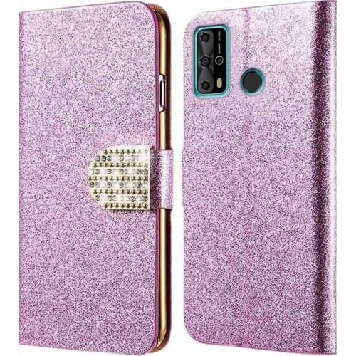 NEW Shiney Rhinestone Case For Oukitel C23 Pro Etui Leather Flip Cover For Capinha De Celular Oukitel C21 C19 C18 Pro C22 Fundas