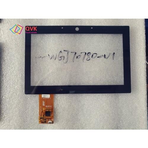 Black touch screen 7 inch P/N F-WGJ70780-V1 Capacitive touch screen panel repair replacement parts free shipping