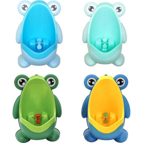 Cute Frog Shape Children Kids Potty Training Urinal for Boys Removable Toilet Pee Traine r Bathroom with Funny Aiming