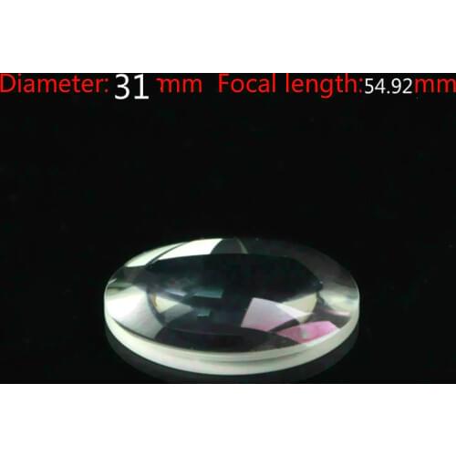 Diameter 31mm Focal Length 54.92mm Plano-convex Lens Magnifying Optical Glass Lens Prism Processing Plant