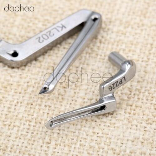 Dophee 1 set Siruba Industrial Overlock Sewing Machine Upper and Down Looper for 700K/800 Curved needle bending