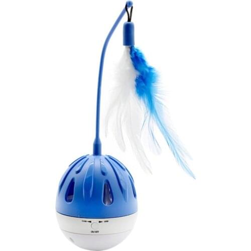 Cat Toy Stick Feather Pet Cat Toy Tumbler Electric Timing Voice Leakage Automatic Cat Teasing2800MAH