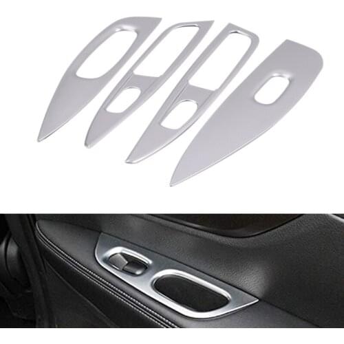 ABS Chrome Door Window Armrest Cover Switch Button Panel Trim for Nissan Qashqai J11 2015-2019 Cover Accessories