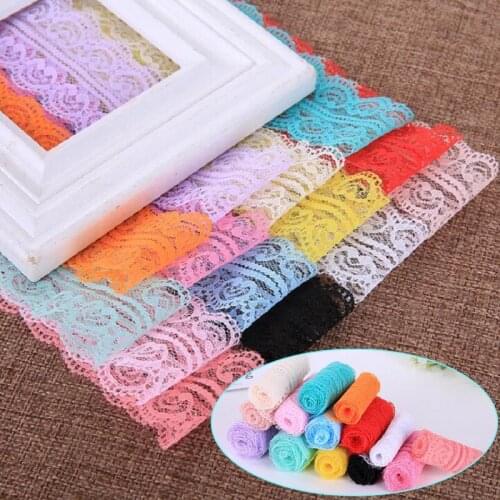 Polyester Lace Trim Ribbon 4.6cm Apparel Sewing/Fabric DIY craft Garment Decor Wedding party Scrapbook necklace colorful Wh