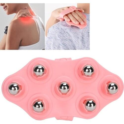 7 Steel Ball Massager 360 Degrees Rotation Deep Relaxation Massage for Waist Arm Leg Dredge Abdominal Meridians Fitness Massage