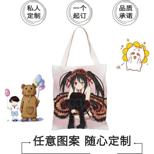NEW Anime DATE A LIVE Nightmare pattern handbag Bag Model canvas Shopping bag toys Gift