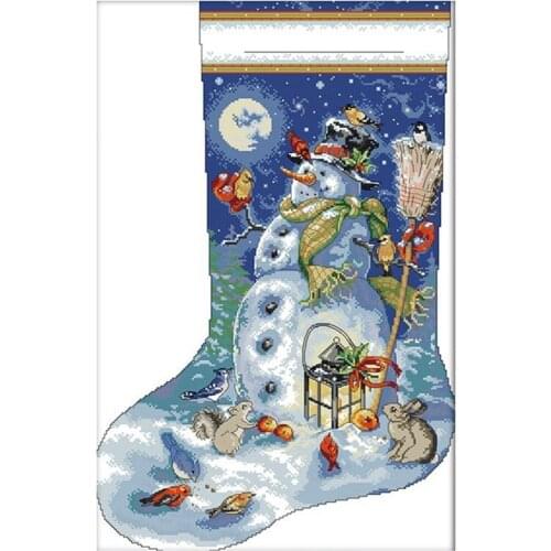 New Cross Stitch Kits Embroidery Kit - Christmas Stockings, Snowman Patterns