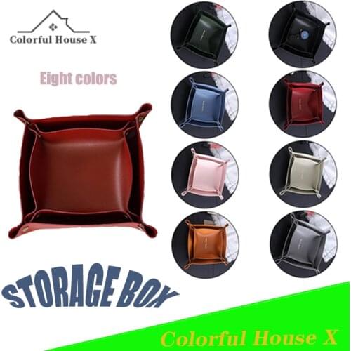 Makeup Jewelry Organizer Storage Box Waterproof Leather Foldable And Multifunctional Things For The Home Yellow Large Size Mini