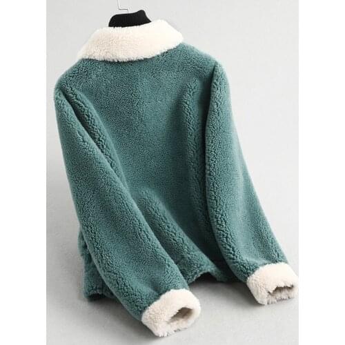 Coat Fur Real Female Lamb Fur Korean Jacket Winter Jacket Women Real Wool Coats and Jackets Women Clothes 2020 MY3576 s s