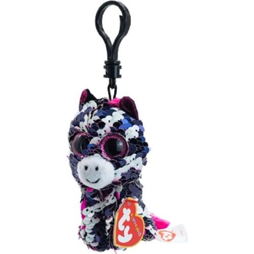 New 4 " 10 cm Ty Big Eyes (Zoe) Plush Pea Glittering Pink Bright Zebra Animal Collection Boys and Girls Birthday Christmas Gifts