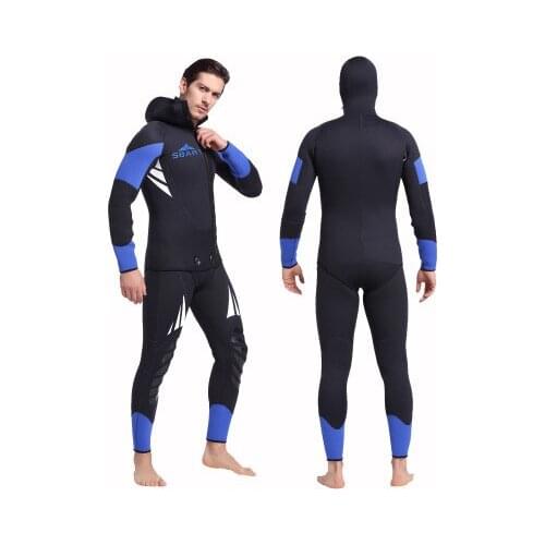Full Set 5MM diving Wetsuits neoprene spearfishing diving suit men wet suit surfing windsurf swimsuit Swimwear windsurfing