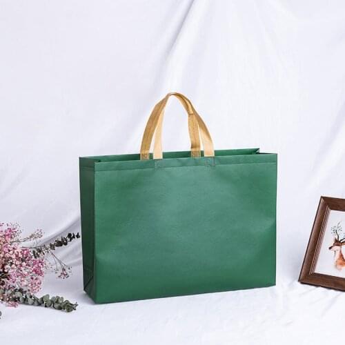 Portable Large Storage Environmental Reusable Tote Organizer Shopping Solid Color Bag Lightweight Reusable Grocery Bags